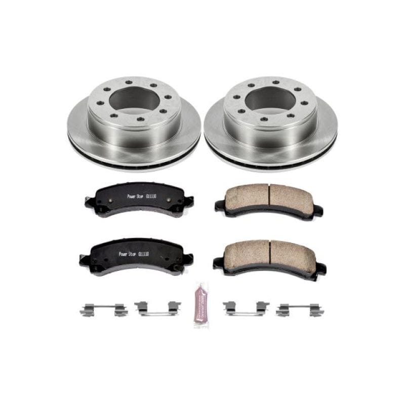 PowerStop — OE Stock Replacement Low-Dust Ceramic Brake Pad and Rotor Kit