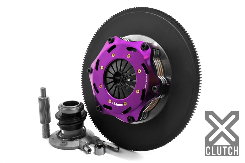 XCLUTCH — Clutch Kit Inc Chromoly Flywheel + HRB; 7  1/4" Triple Solid Ceramic Discs 