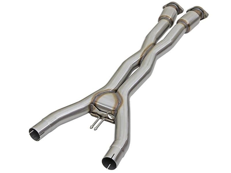 aFe — Twisted Steel X-Pipe 3 IN 304 Stainless Steel w/ Cat