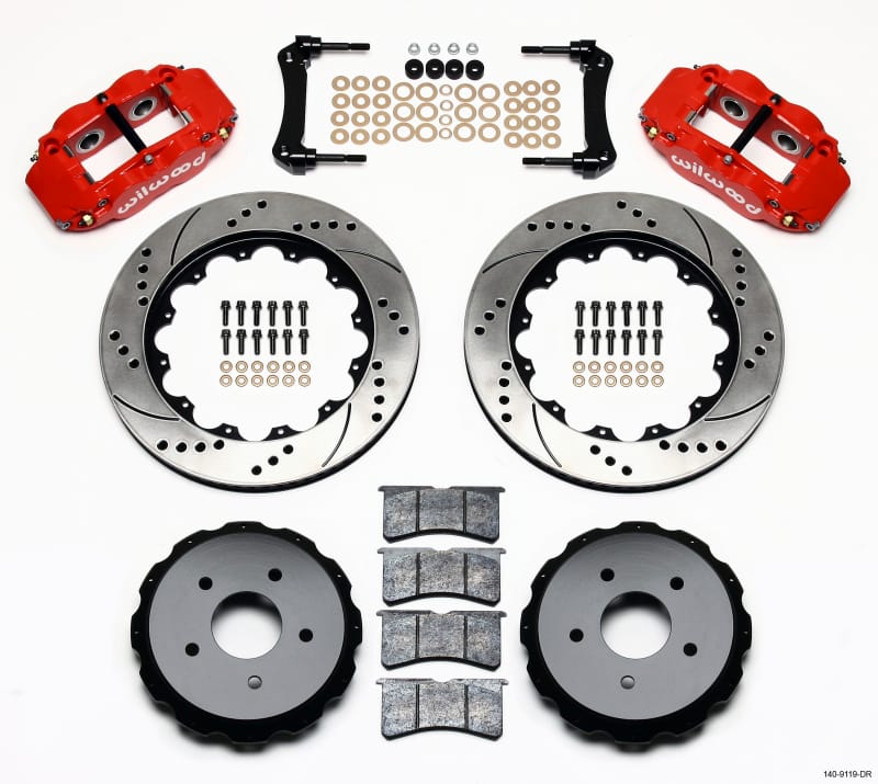 Wilwood — KIT,REAR,C5 VETTE 97-04/C6 05-13,14.00 ROTOR,PERF DRILL,RED