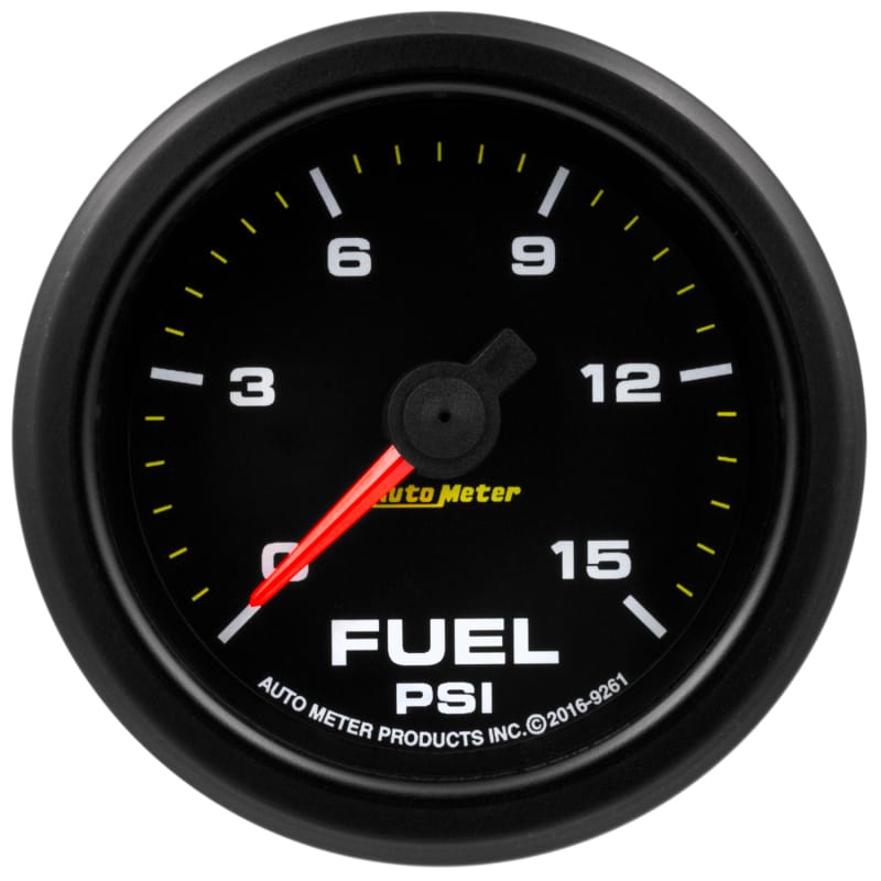 AutoMeter — GAUGE, FUEL PRESS, 2 1/16", 15PSI, STEPPER MOTOR W/WARN, EXTREME ENVIRONMENT