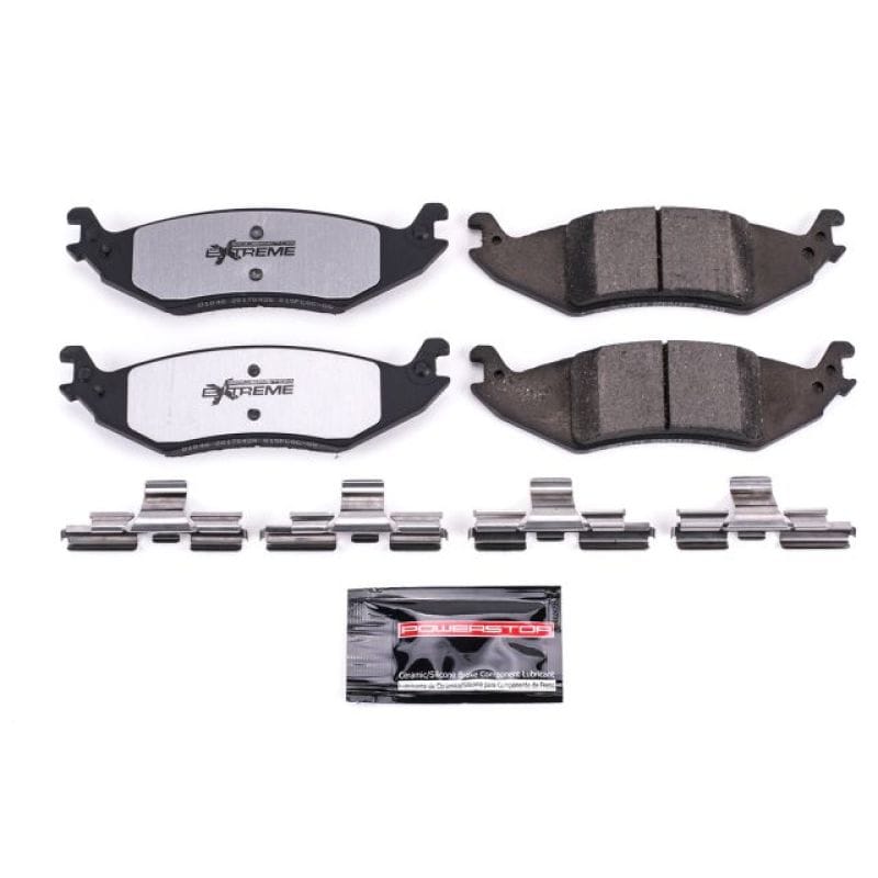 PowerStop — PowerStop - Z36 Truck and SUV Carbon-Fiber Ceramic Brake Pads with Hardware Kit