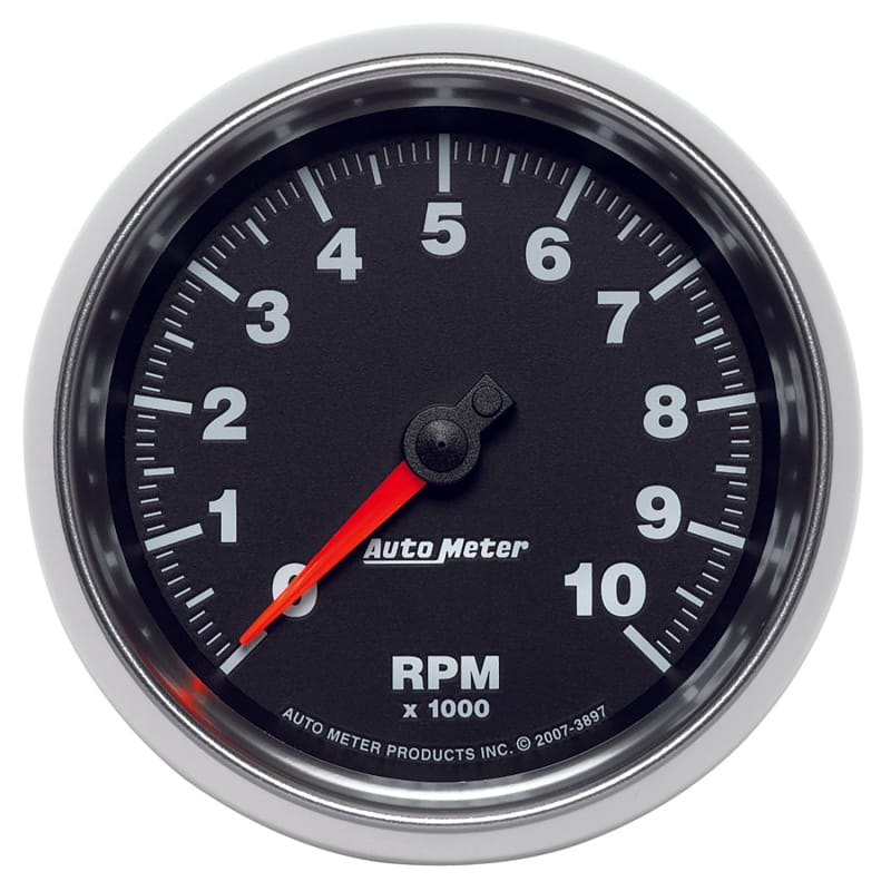 AutoMeter — GAUGE, TACHOMETER, 3 3/8", 10K RPM, IN-DASH, GS