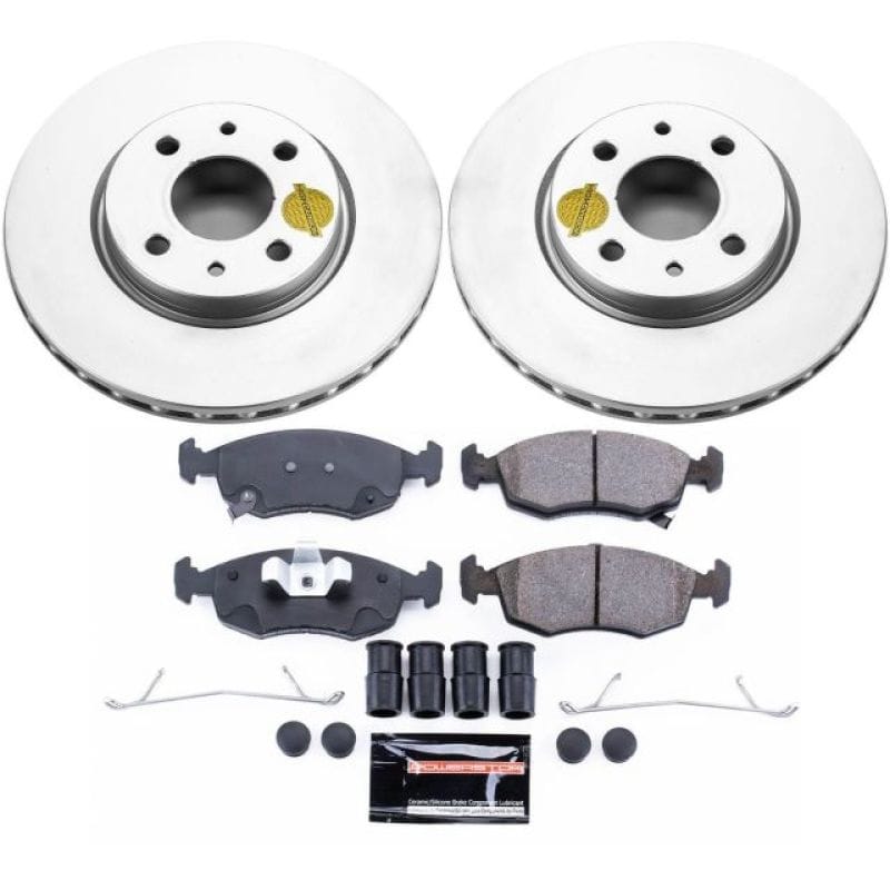 PowerStop — Genuine Geomet Coated Rotor and Carbon-Fiber Ceramic Brake Pad Kit