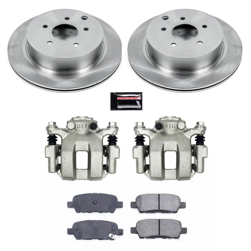 PowerStop — OE Stock Replacement Low-Dust Ceramic Brake Pad, Rotor and Caliper Kit