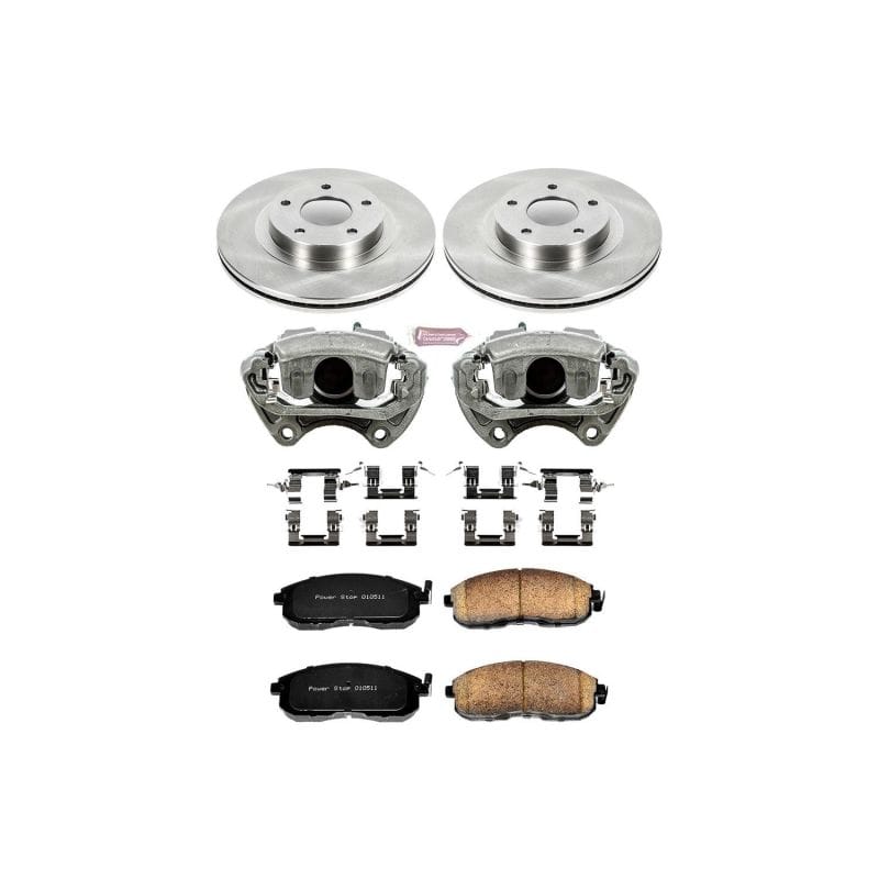 PowerStop — OE Stock Replacement Low-Dust Ceramic Brake Pad, Rotor and Caliper Kit