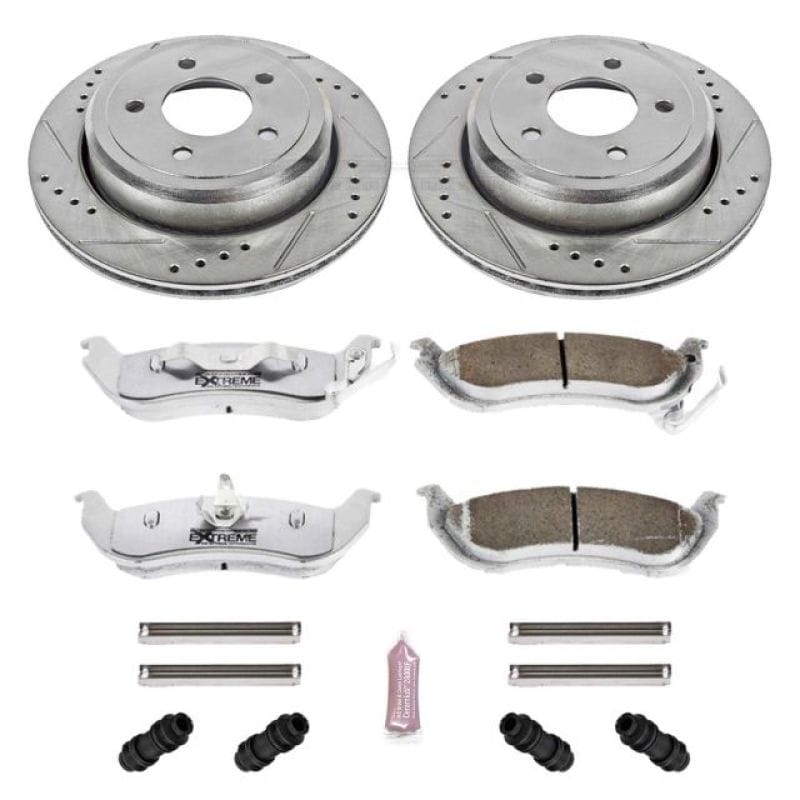 PowerStop — Z26 Street Performance Ceramic Brake Pad and Drilled & Slotted Rotor Kit