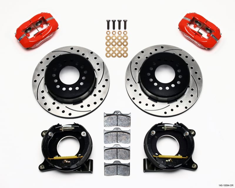 Wilwood — KIT,REAR,DISC/DRUM,C10 CHEVY 63-87,5 LUG 2.42 OFFSET,1PC,SRP,RED