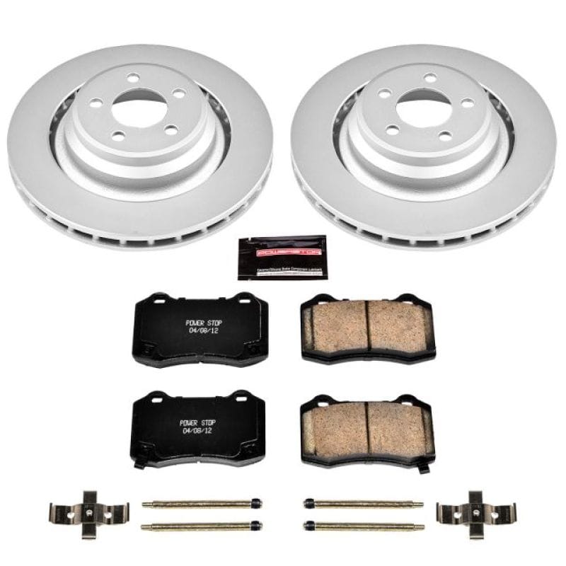 PowerStop — Genuine Geomet Coated Rotor and Low-Dust Ceramic Brake Pad Kit