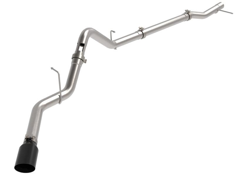 aFe — Large Bore-HD 3 IN 409 Stainless Steel DPF-Back Exhaust System w/ Black Tip