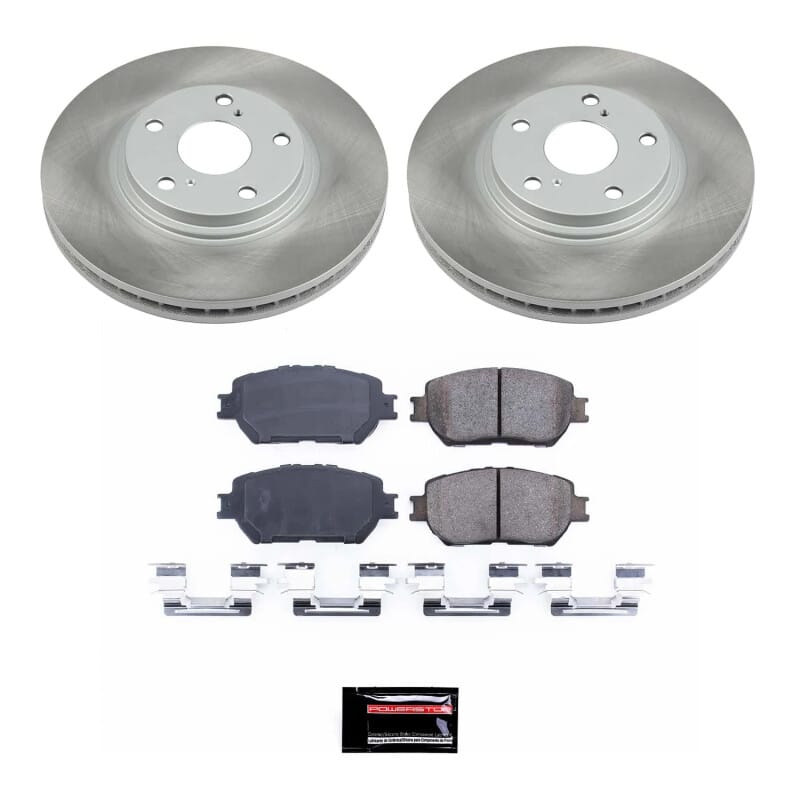 PowerStop — Semi-Coated Rotor and Low-Dust Ceramic Brake Pad Kit