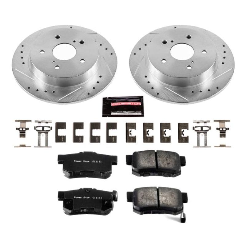 PowerStop — Z23 Daily Driver Carbon-Fiber Ceramic Brake Pad and Drilled & Slotted Rotor Kit