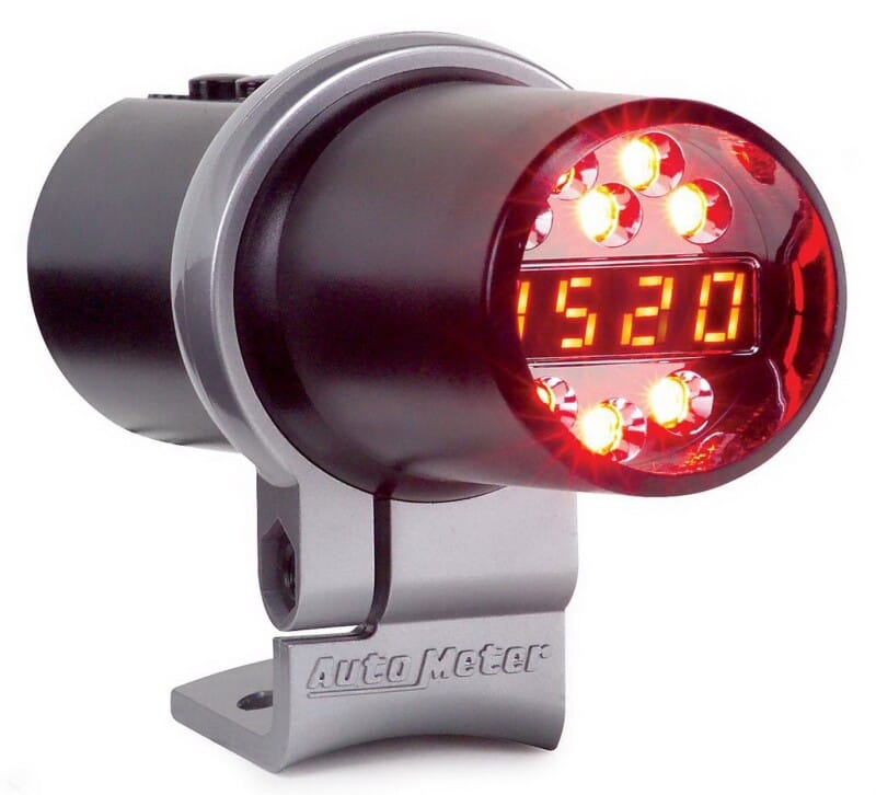 AutoMeter — SHIFT LIGHT, DIGITAL W/ MULTI-COLOR LED, BLACK, PEDESTAL MOUNT, DPSS LEVEL 2