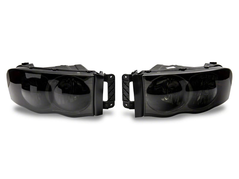 Raxiom — Raxiom 02-05 Dodge RAM 1500 Axial Series OEM Style Rep Headlights- Chrome Housing- Smoked Lens
Headlights