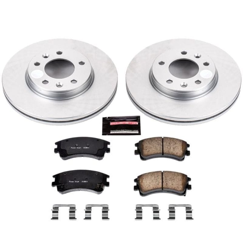 PowerStop — Genuine Geomet Coated Rotor and Low-Dust Ceramic Brake Pad Kit