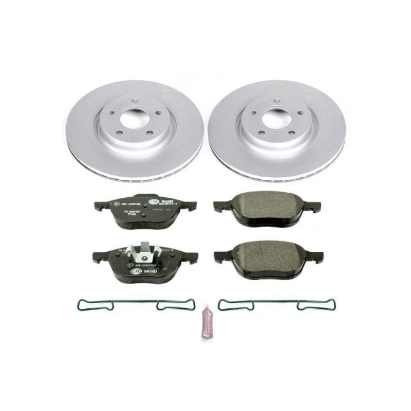 PowerStop — Genuine Geomet Coated Rotors, ECE-R90 Brake Pads + Hardware Kit