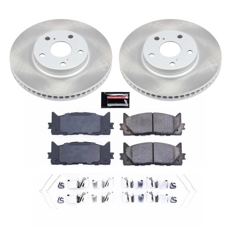 PowerStop — Semi-Coated Rotor and Low-Dust Ceramic Brake Pad Kit