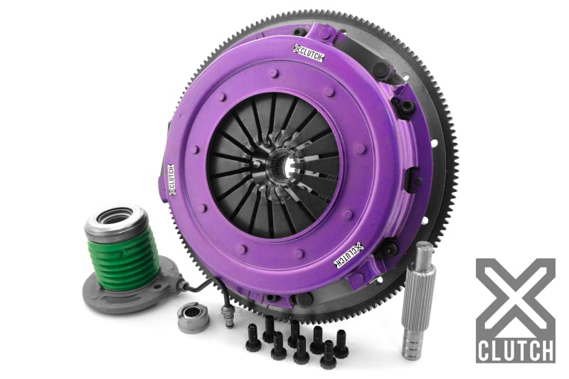 XCLUTCH — Clutch Kit Inc Flywheel + HRB; 10  1/2" Twin Solid Organic Discs