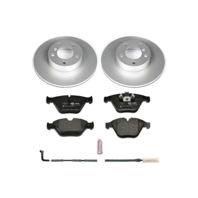 PowerStop — Genuine Geomet Coated Rotors, ECE-R90 Brake Pads + Hardware Kit