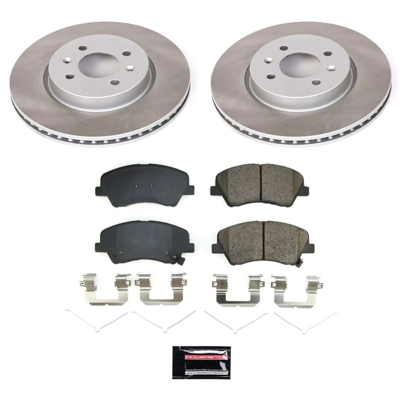 PowerStop — Semi-Coated Rotor and Low-Dust Ceramic Brake Pad Kit