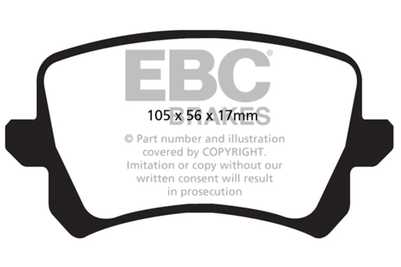 EBC — EBC 08-17 Volkswagen Passat CC Yellowstuff Rear Brake Pads
EBC 15+ Audi Q3 2.0 Turbo Yellowstuff Rear Brake Pads
Disc Brake Pad