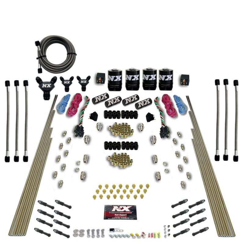 Nitrous Express — 8 CYL DRY DIRECT PORT, DUAL STAGE, 4 SOLENOIDS, WITHOUT BOTTLE (200-600HP)
Nitrous Oxide Injection System Kit