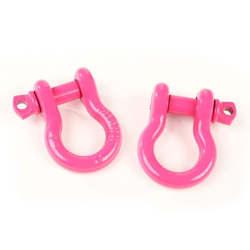 Rugged Ridge — D-Ring Shackle Kit, 3/4 inch, Pink, Steel, Pair
D-Shackles