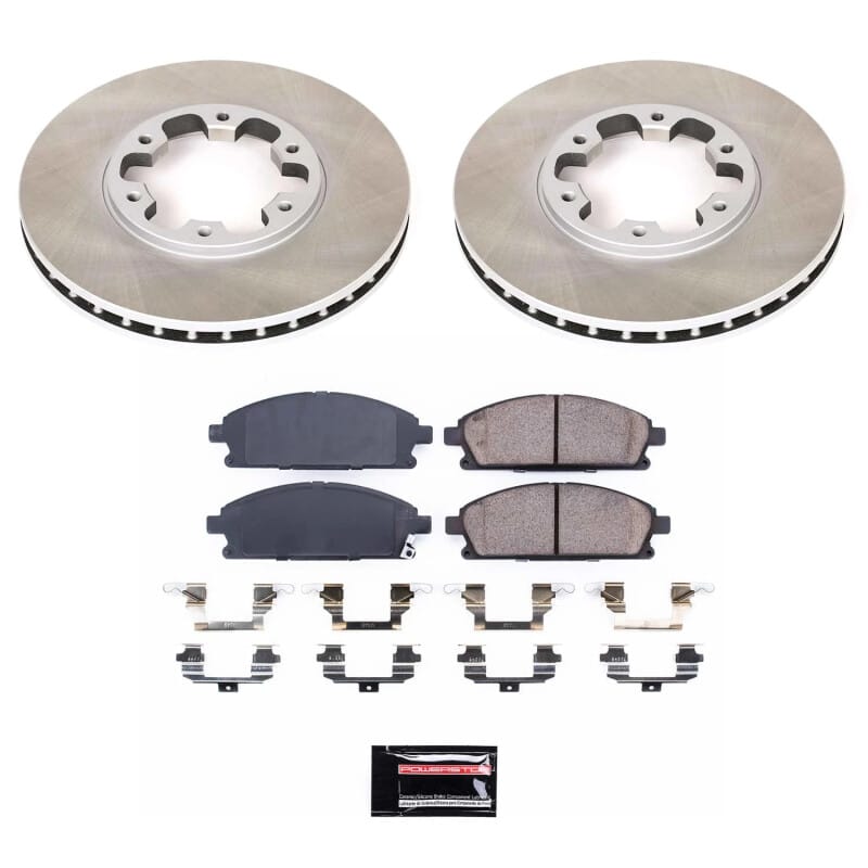 PowerStop — Semi-Coated Rotor and Low-Dust Ceramic Brake Pad Kit