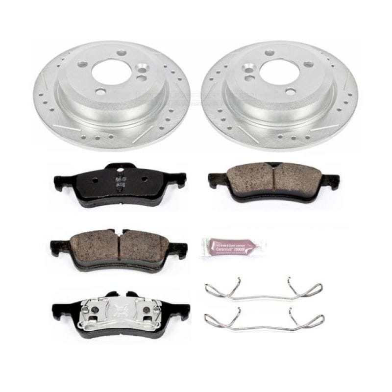 PowerStop — Z23 Daily Driver Carbon-Fiber Ceramic Brake Pad and Drilled & Slotted Rotor Kit