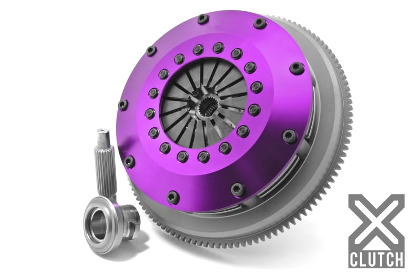 XCLUTCH — Clutch Kit Inc Chromoly Flywheel; 8"  Twin Solid Ceramic Clutch Discs