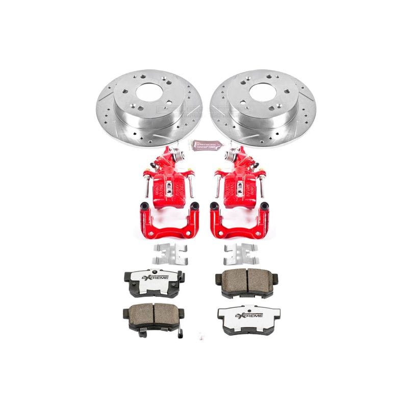 PowerStop — Z26 Street Performance Ceramic Brake Pad, Drilled Slotted Rotor, and Caliper Kit