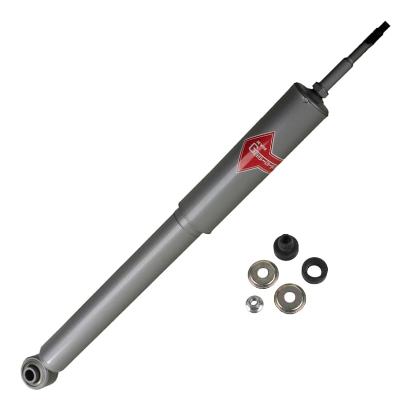 KYB — The KYB Gas-a-just monotube shock absorber has additional performance advantages over the traditional twin-tube design: It can instantly, automatically adjust to your performance needs and never experiences fade due to aeration. The KYB Gas-a-just has two separate working chambers: An air-free hydraulic piston and valve area for responsiveness and control, and a second high-pressure nitrogen gas area with a floating piston that provides a comfortable ride during normal driving and adds instant p
High Pressure Monotube Gas Shock