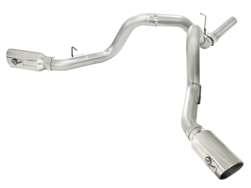 aFe — ATLAS 4 IN Aluminized Steel DPF-Back Exhaust System w/Polished Tip