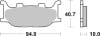 Brembo OE Powersports — Brembo OE 93-03 Yamaha TDR R 125cc Sinter Brake Pad - Front