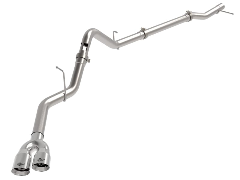 aFe — Rebel XD Series 3 IN 304 Stainless Steel DPF-Back Exhaust w/Dual Polished Tips