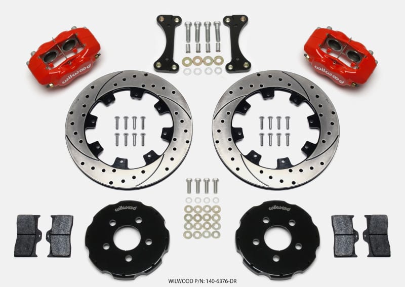 Wilwood — KIT,FRONT,FDLI,PT,SRT/4,12.19 ROTOR DRILLED,RED