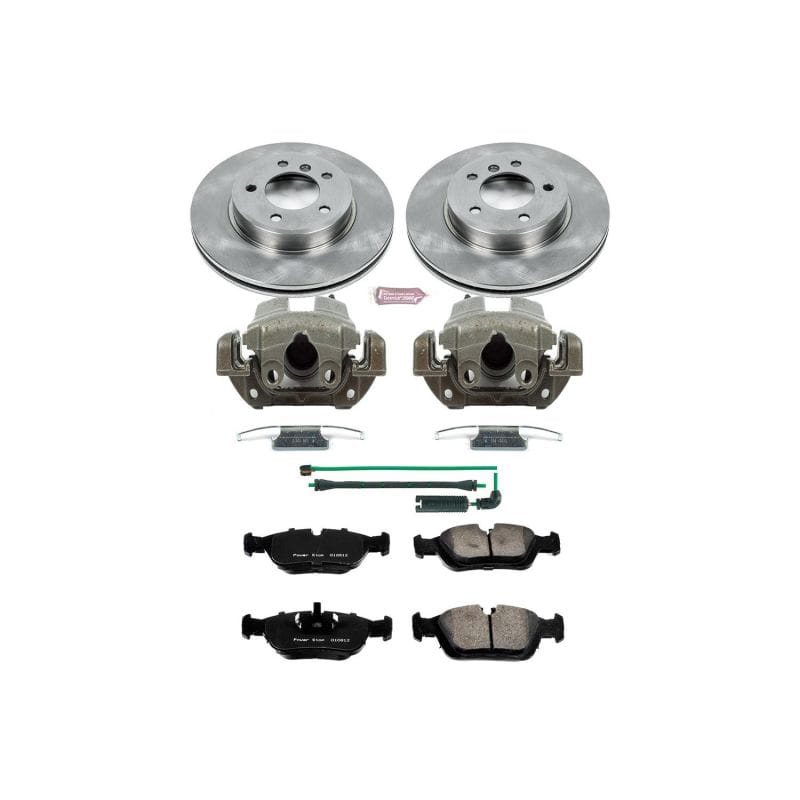 PowerStop — OE Stock Replacement Low-Dust Ceramic Brake Pad, Rotor and Caliper Kit