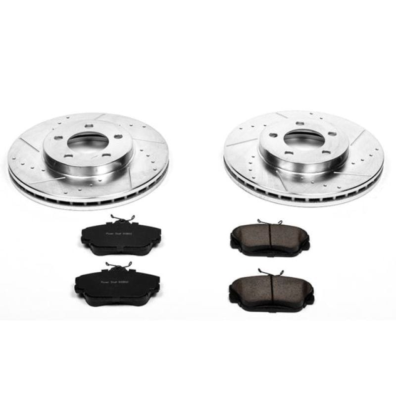 PowerStop — Z23 Daily Driver Carbon-Fiber Ceramic Brake Pad and Drilled & Slotted Rotor Kit