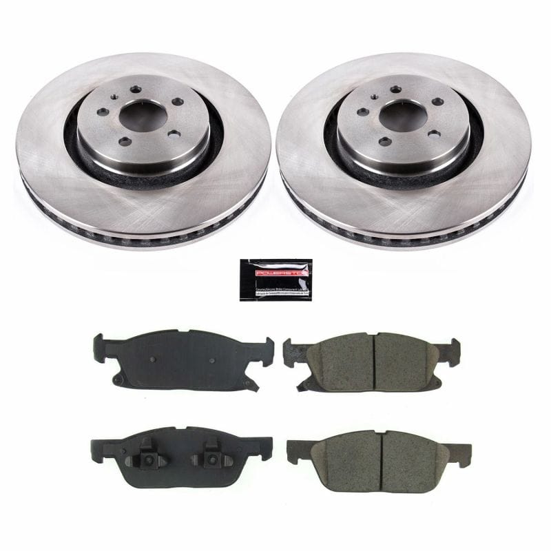 PowerStop — OE Stock Replacement Low-Dust Ceramic Brake Pad and Rotor Kit