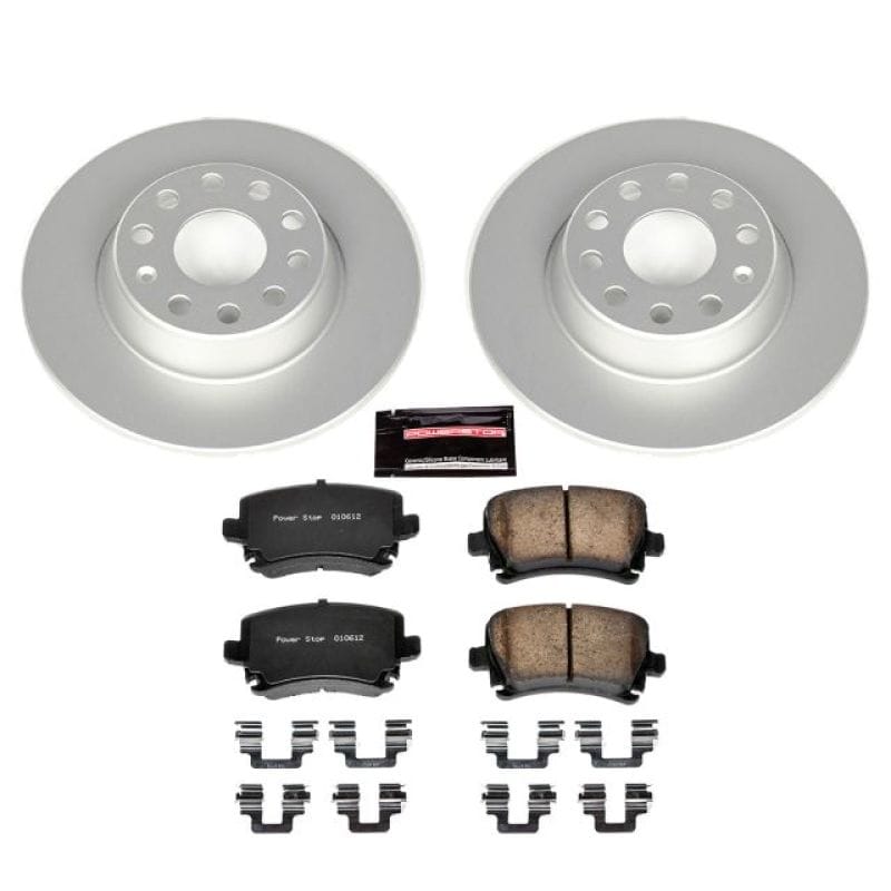 PowerStop — Genuine Geomet Coated Rotor and Carbon-Fiber Ceramic Brake Pad Kit