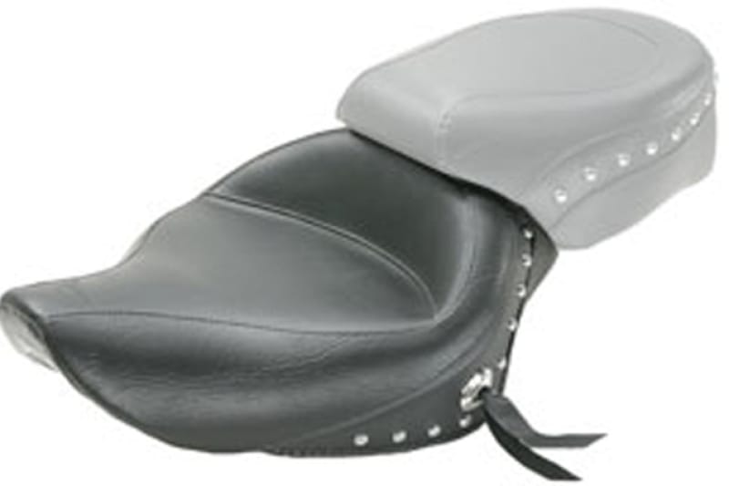 Mustang Motorcycle — Mustang 04-21 Harley Sportster 4.5 Gallon Wide Touring Solo Seat w/Studs - Black