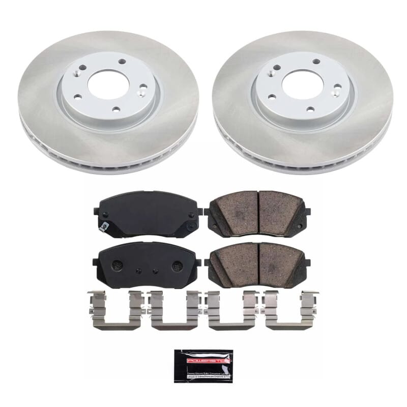 PowerStop — Semi-Coated Rotor and Low-Dust Ceramic Brake Pad Kit