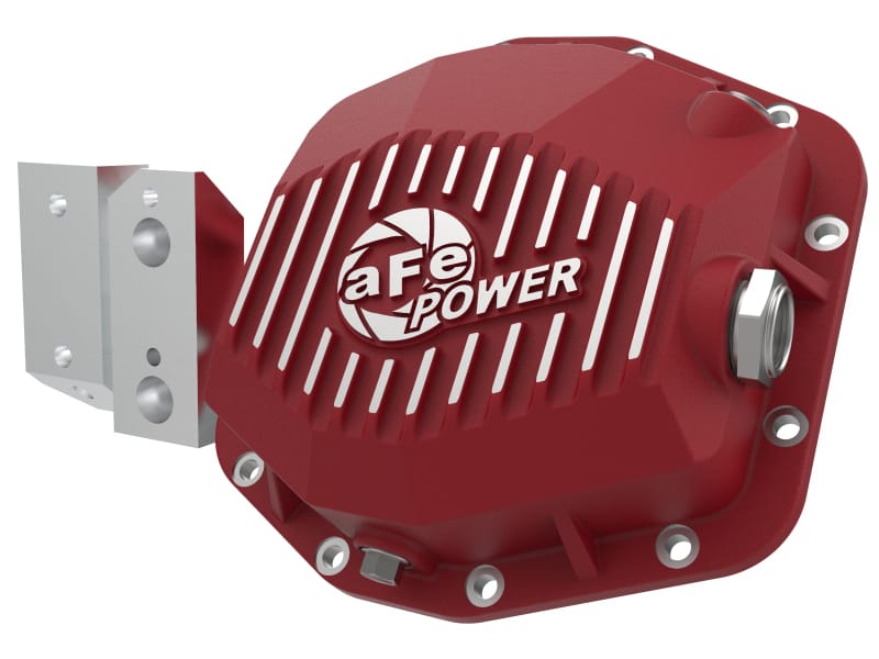 aFe — Pro Series Dana M220 Rear Differential Cover Red w/ Machined Fins