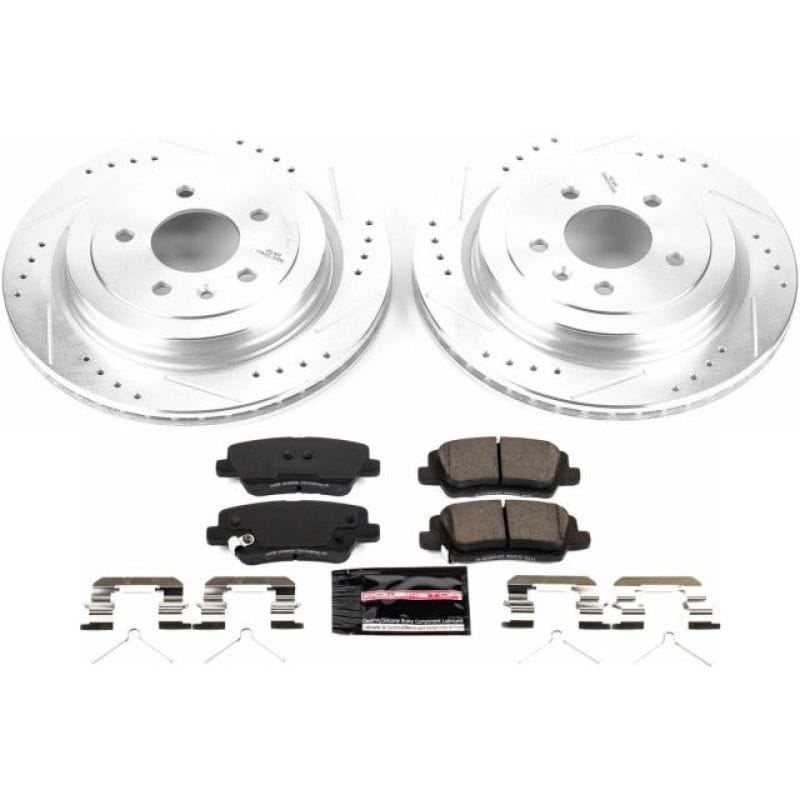 PowerStop — Z23 Daily Driver Carbon-Fiber Ceramic Brake Pad and Drilled & Slotted Rotor Kit