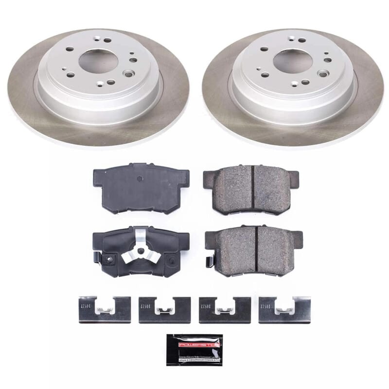 PowerStop — Semi-Coated Rotor and Low-Dust Ceramic Brake Pad Kit