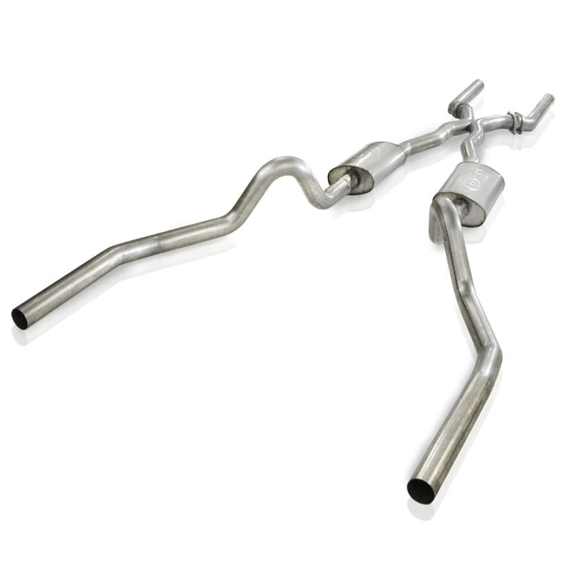 Stainless Works — Stainless Works 3" Catback Dual Chambered Mufflers X-Pipe Performance Connect