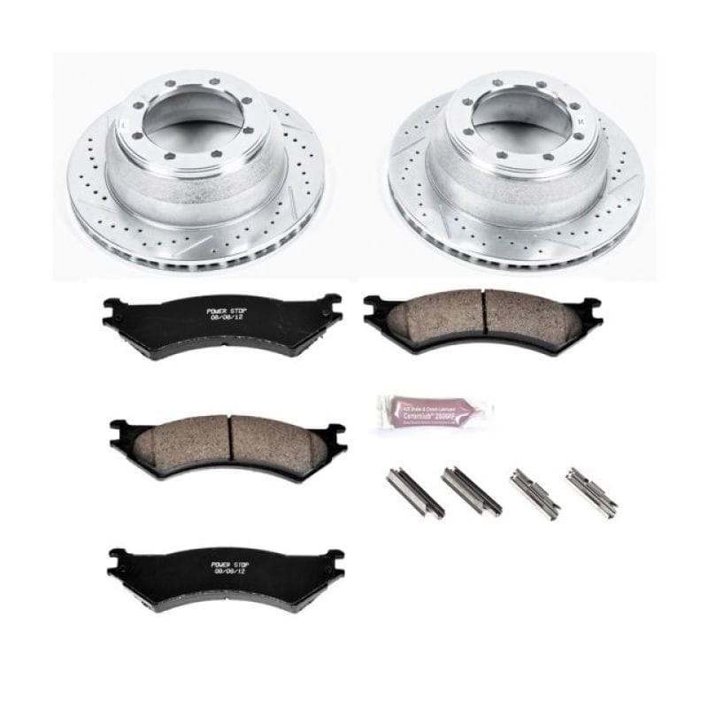 PowerStop — Z23 Daily Driver Carbon-Fiber Ceramic Brake Pad and Drilled & Slotted Rotor Kit