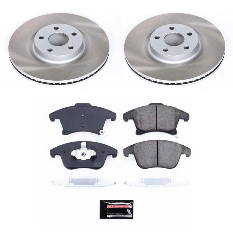 PowerStop — Semi-Coated Rotor and Low-Dust Ceramic Brake Pad Kit