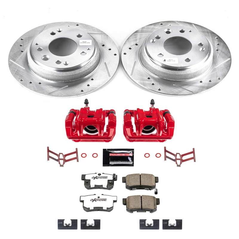 PowerStop — Z26 Street Performance Ceramic Brake Pad, Drilled Slotted Rotor, and Caliper Kit