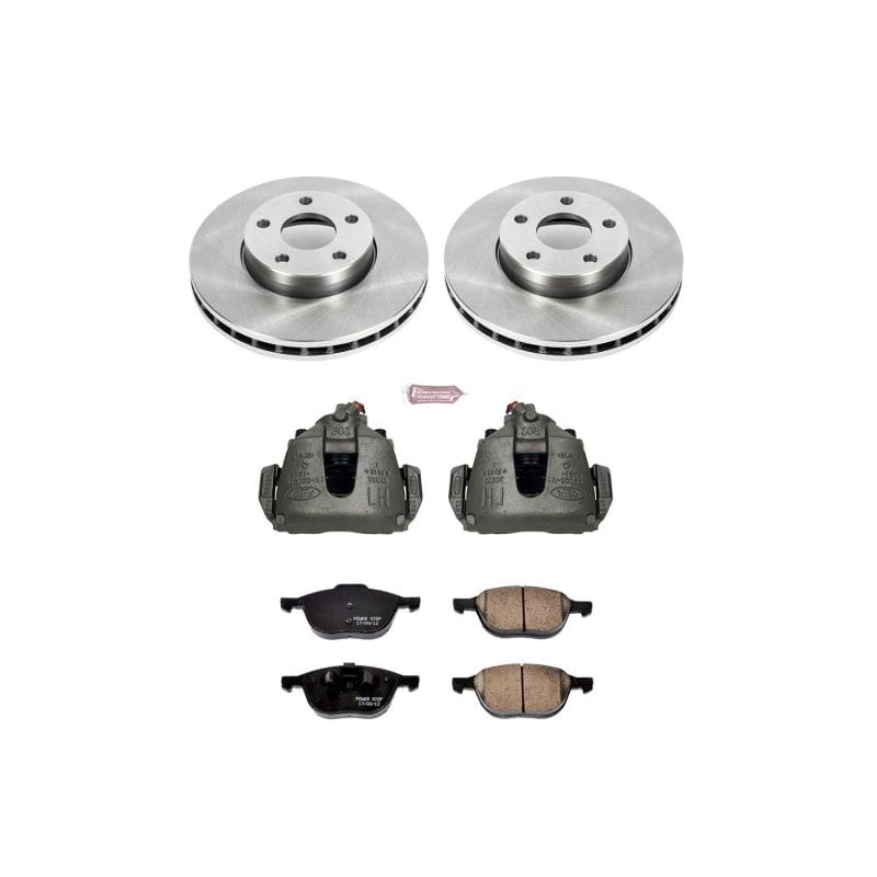PowerStop — OE Stock Replacement Low-Dust Ceramic Brake Pad, Rotor and Caliper Kit
